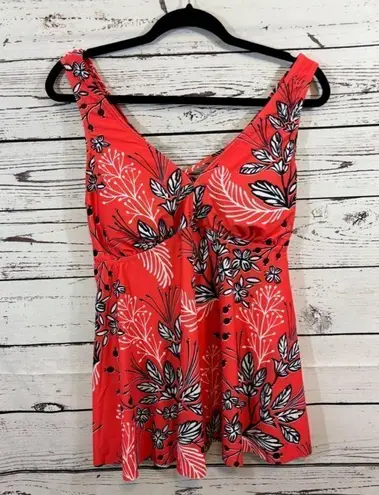 Women's Aqua Eve Swimsuit XXL Red White Floral