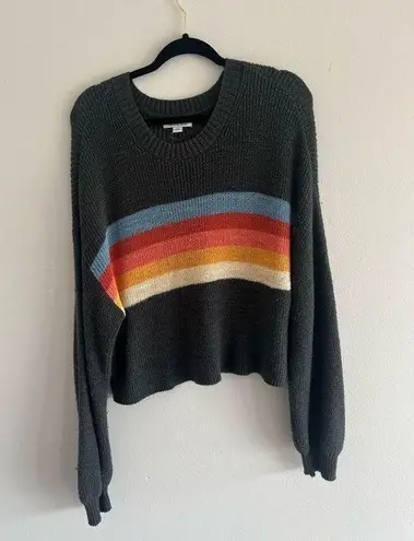 American Eagle  L Colorful Striped Knit Sweater