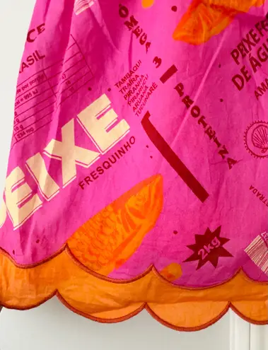 Farm Rio Printed Scallop-Hem Swing Cami Top, Size L