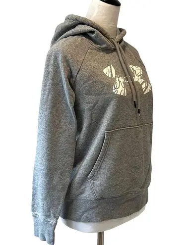 Under Armour  Womens Gray Sz XS Rival Graphic Logo Pullover Sport Hoodie Sweater