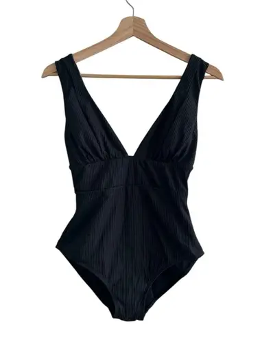 ANDIE Swim The Mykonos Ribbed One Piece in Black S NWT