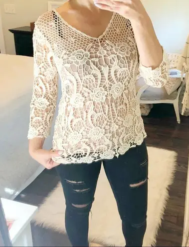 None Medium Summer crochet boho swimsuit cover/vacay