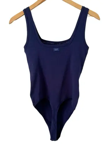 NWT Gap Body Navy Blue Ribbed Thong One Piece Bodysuit Women’s Size Medium