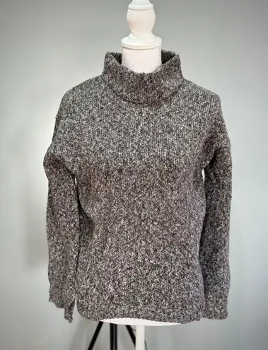 Cable & Gauge CLEARANCE! Gray Marled Mock Cowl Sweater Size S EUC