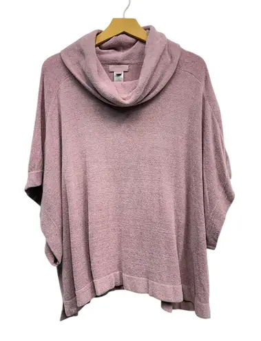 Barefoot Dreams Dusty pink cowl-neck poncho-style top size S/M relaxed fit - Image 1
