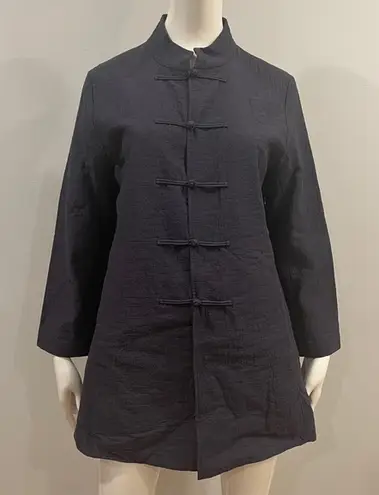 Eileen Fisher  Tencel Blend Frog Closure Button Jacket - Image 1