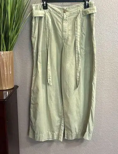 a.n.a B#15 , light, green, oversized, wide leg, belted pants size 14