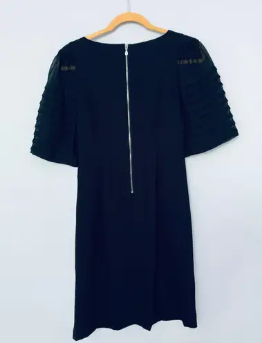 Max and Cleo Little Black Dress Short Sheer Sleeves