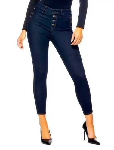 Sofia Vergara Rosa High Waisted Sailor Ankle Jeans Size 2 Blue