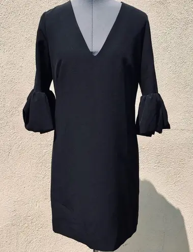 Milly Mandy Black Bell Sleeve Dress size 6