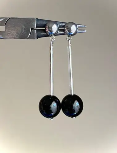 Handmade boho street simple unique dangle earrings🖤🤍