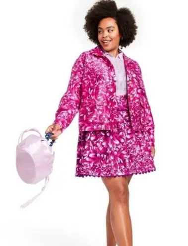 Kika Vargas x Target Mum Floral Scallop Edge Mini Skirt 28W / 30W NEW Plus Pink