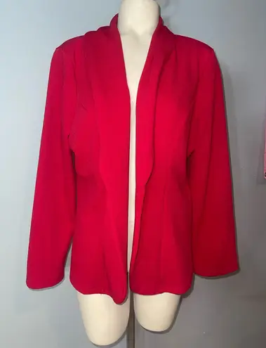 MOA USA red stretchy suit jacket blazer woman’s size L/XL Size L