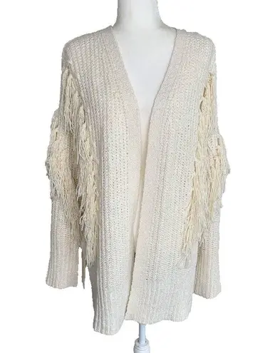 Matilda Jane Good Hart Women’s SOUTHERN CHARM Cardigan Size L Fringe Sweater