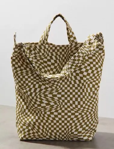 Baggu Rare  Duck Bag in Green Moss Trippy Cute Checks Checker Pattern Chartreuse