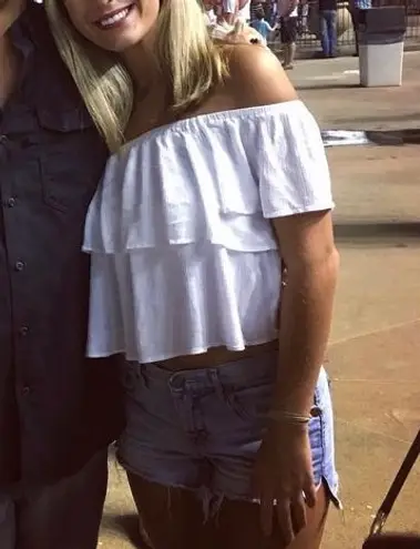 Sugar and L!ps Strapless White Top