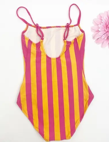 Solid & Striped Nina One Piece Swim Bathing Suit: Fuchsia/Marigold