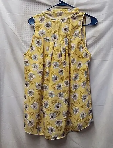 Bisou Bisou Button Down Blouse, Tie, Sz Large