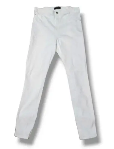 Cenia Convi Skinny Jeans-Size 14-White-Zippered Gusset-Body Shaping-Coastal