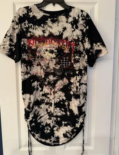 Affliction Women’s AC Moto Flag T-Shirt Mini Dress Size Small