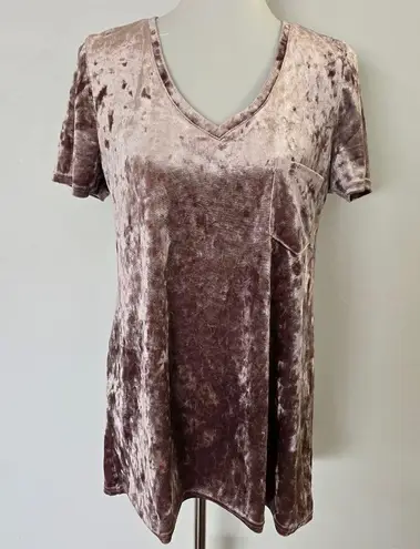 Spring & Mercer Smokey Pink Velvet Legging Short Sleeve Tunic Tee Size Medium