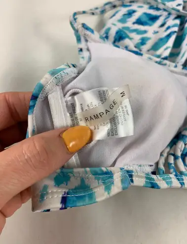 Rampage Medium Tribal Blue White Razorback Bikini Top