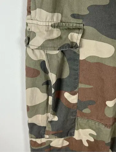 American Eagle Baggy Cargo Pants Camo Tapered Button Fly Pockets Size 12