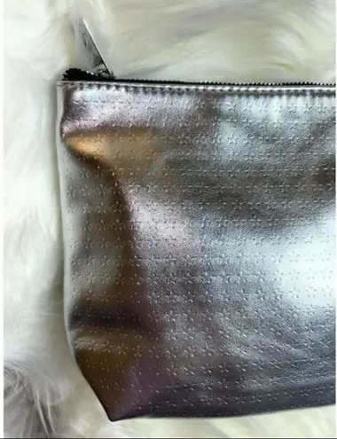 YSL Yves Saint Laurent Beaute Silver “Stars" Cosmetics/Travel Pouch Large NWT