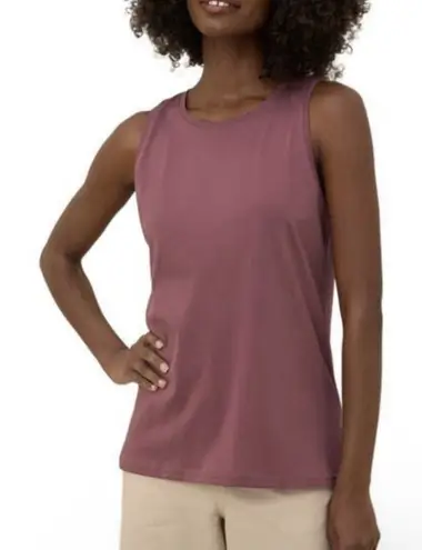 Pact Women Softspun High Neck Tank Top Sz XXL Mauve Organic Cotton Ethical Basic Purple