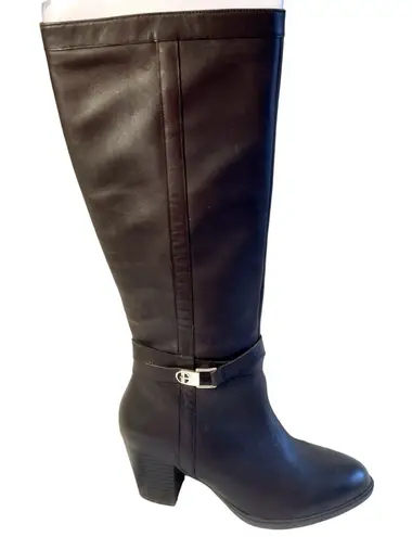 Giani Bernini Boots Womens 9.5 Brown Dress Boots Heeled Memory Foam Zip