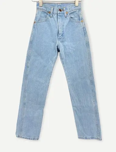 Vintage Wrangler Light Wash Tapered Leg Size 0 Blue