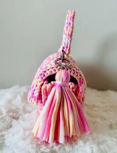 Handmade Peach Blossom Crossbody Bag