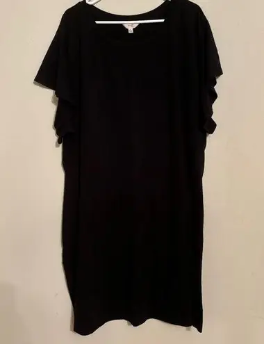 Terra & Sky  dress black knit, size 4XL