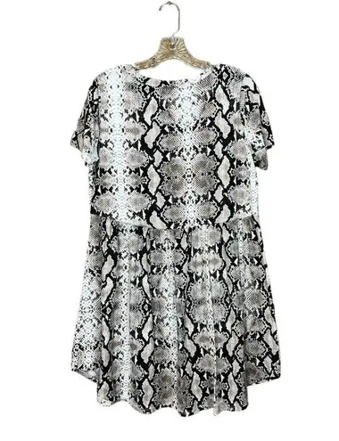 JODIFL Women's Snake Print Light Weight Short Dress