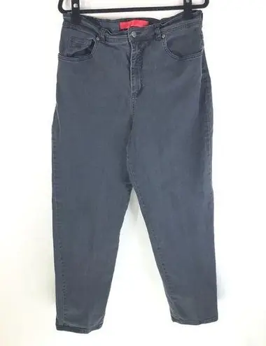 Gloria Vanderbilt Womens Jeans High Rise Tapered Mom Black Size 16