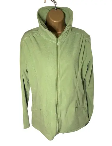 Woolrich Y2K Full Zip Fleece Jacket Light Sage Green Large