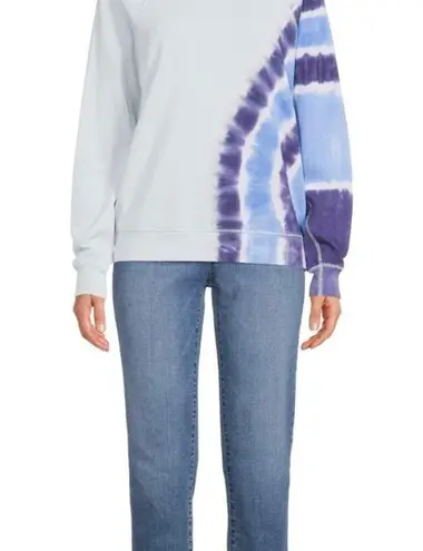 Time and Try Womens Semi Tie Dye Blues Sweatshirt Size Medium 100% Cotton New