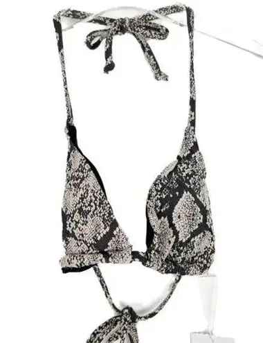 ANDIE NWT Swim String Bikini Top Textured Snakeskin Print Size Medium M NEW