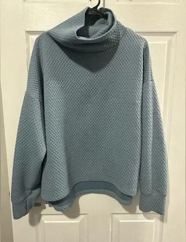 Nine West  Women Size XL Light Blue Cowl Neck Long Sleeve Sweater Comfortable