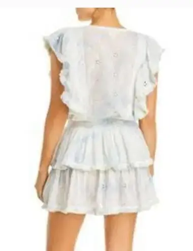 Surf Gypsy Ruffle Mini Eyelet Tie Dye Dress