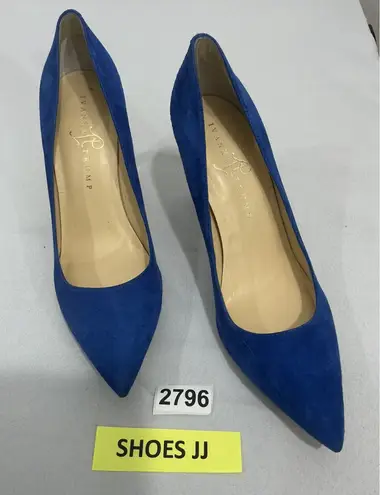 Ivanka Trump Womans 9.5 M Blue Suede Slip On Heel Pumps