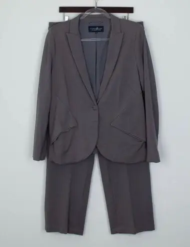 Elizabeth & Clarke Womens The Unstainable Collection Pant Suit Size 18 Gray Work