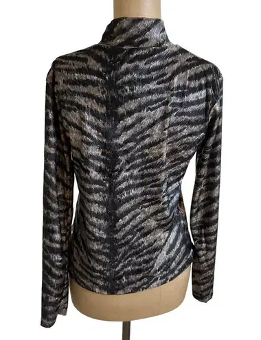 Versace Gianni  Gray & Black Animal Print Turtleneck size Small