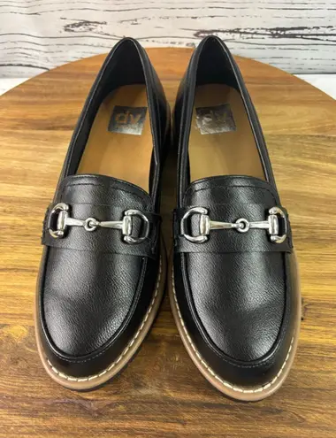 Women's Dolce Vita Black Loafers with Silver Hardware Size 7