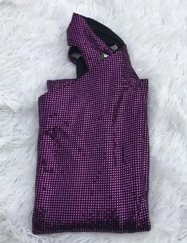 St. John Women’s one shoulder sparkly purple sequined evening dress size 12