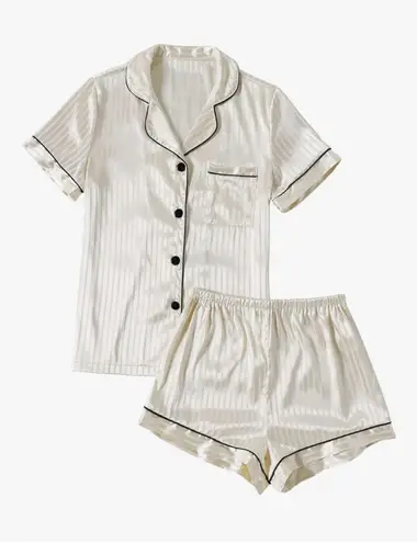 Amazon Striped Silky Satin Pajamas thumbnail 1