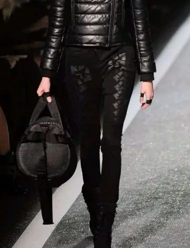 Alexander Wang X H&M Collab Black Patterned Skinny Jeans. Size 4