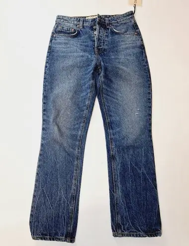 GRLFRND Karolina NEW High Rise Straight Crop in Hudson River