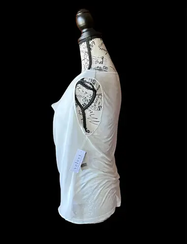 Velvet By Graham And Spencer Womens Velvet Sheer Sleeveless Viscose Pullover Blouse M