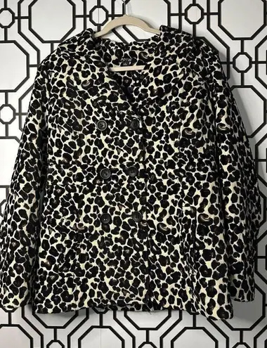 Apt. 9  Ladies Button Up Stylish Fashionable Warm Leopard Jacket Size Medium